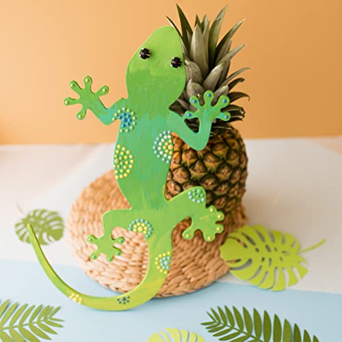 Wood Gecko Cutout 10-inch x 11-inch, Pack of 3 Unfinished Wood Animal Cutouts for Crafts and Lizard Decor Shapes, by Woodpeckers Woodpeckers