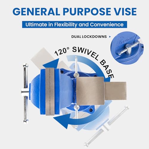 Forward 0804 4-Inch Bench Vise with Swivel Base and Anvil (4") Forward