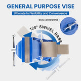 Forward 0804 4-Inch Bench Vise with Swivel Base and Anvil (4") Forward