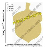 Fall Acorn Unfinished Cutout, Wooden Shape, Paint-able Wooden MDF DIY Craft Build-A-Cross