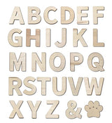 182 Pieces 2-1/2 Inch (2.5") Wooden Letters Craft Wood Letter Unfinished Alphabets with Extras Wall Decor Cregugua
