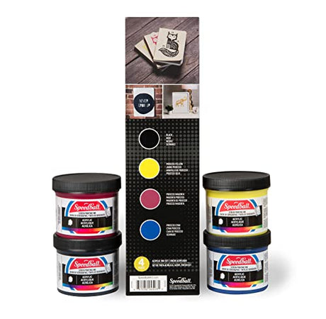 Speedball Oil Based Acrylic Set Screen Printing Ink, 4 oz Jar, Assorted Color Speedball