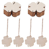 PRETYZOOM 20pcs St. Patricks Day Wood Shamrock Cutouts Clover Shape DIY Making Crafts Hanging Adornments St. Patricks Party Decoration PRETYZOOM