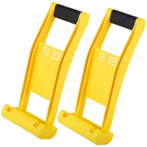 Homaisson 2 Pcs Plasterboard Carriers, Plastic Drywall Carrying Handles, Panel Carrier Tool with 80KG Load-Bearing Capacity, Non-slip Plywood Lifting - WoodArtSupply