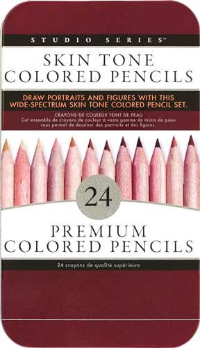 Skin Tone Colored Pencils (24 soft core, high pigment pencils for skin tones and faces) PETER PAUPER PRESS