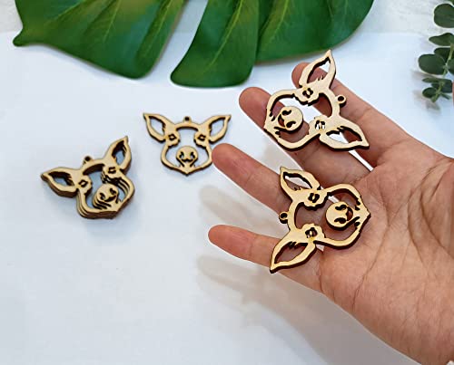 30pcs of Pig Wood Earring Blanks,DIY Farmhouse Wood Earrings Blanks for Craft Jewelry Making(2'') Yuxuanish