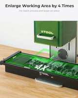 xTool F1 2-in-1 Dual Laser Engraver with Slide Extension, Rotary Extension and Air Purifier, Lightning Speed Portable Fiber Laser Engraver for Metal xTool