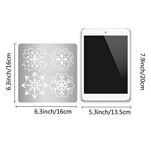 GORGECRAFT 6.3 Inch Metal Flower of Life Stencil Stainless Steel Mandala Painting Reusable Template Journal Tool for Painting, Wood Burning, GORGECRAFT