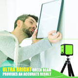 Laser Level with Stand, 50 ft Cross Line Laser, 4 Brightness Adjustment, IP54 Waterproof Self leveling and Manual Mode, Laser Level Tool with 360 Dreyoo