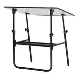 SD Studio Designs Ultima, Foldable Crafting Desk Top Angle and Height Adjustable Drafting Table, 42" W X 30" D, Black/White SD Studio Designs