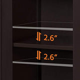 Yaheetech Bathroom Floor Cabinet, Modern Storage Freestanding Organizer Cabinet with Adjustable Shelves & Double Doors, 3-Tier Home Living Room Yaheetech