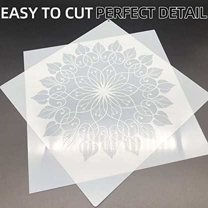10PCS 10mil Blank Mylar Stencil Sheets,12X12 inch Milky Translucent PET Blank Stencils Sheets,Template Material for Laser Cutting Machines ,