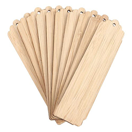Ciieeo 10pcs Wooden Blank Bookmark Mens Pendant Wood Engraver Kids Bookmarks Wood Gifts Wooden Name Tag DIY Wooden Bookmarks Bookmark Making Kit with Ciieeo
