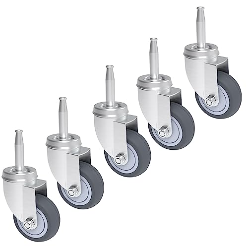 RILIDRI 2-Inch Caster Wheels, (Stem Diameter 8mm or 5/16", Length 38mm or 1.5") - Set of 5 Replacement Wheels for Shop-Vac, Furniture - WoodArtSupply