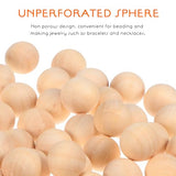 KALLORY Unfinished Wooden Round Balls, 100pcs Natural Small Wood Balls 12mm Gnome Gnome Noses Loose Wooden Beads for DIY Crafts Jewelry Making Art KALLORY