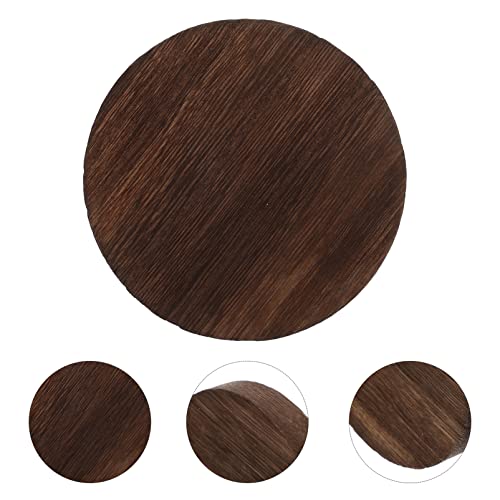 Zerodeko 5pcs Carbonized Round Wood Chips Unfinished Wood Shield Plaque DIY Wood Ornaments Wood Slices Centerpieces Blank Wood Slices Unfinished Zerodeko
