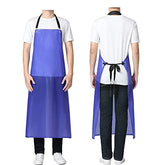 Jaspfct Waterproof Plastic Aprons - Chemical Resistant Work Apron,best for Kitchen, Cooking, Cleanning,Dog Bather,Dishwasher MD006-Bluethick Jaspfct