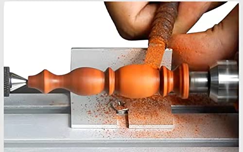 Mini Lathe Beads Polisher Machine DIY Machining for Table Woodworking Power Wood Tool Lathe Set Grinding (Black) BJinegely