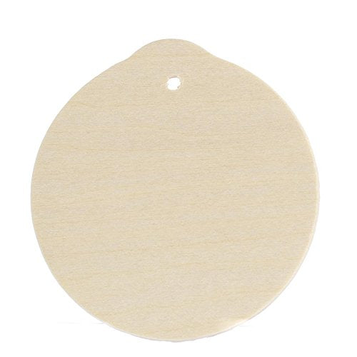 Package of 24 Unfinished Round Wood Christmas Ornaments - Ready to Be Painted and Decorated Factory Direct Craft