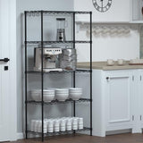 WORKPRO Storage Shelves, 5 Tier Metal Shelving Unit, Garage Wire Rack, Standing Adjustable Shelves with Hooks for Pantry Closet Kitchen Basement, 30" WORKPRO