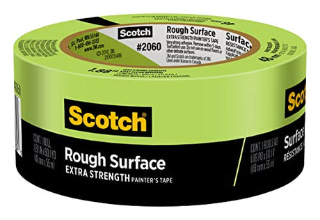 Scotch Rough Surface Extra Strength Painter's Tape, 1.88 in x 60.1 yd, Tape Protects Surfaces and Removes Easily, Rough Surface Painting Tape for Scotch