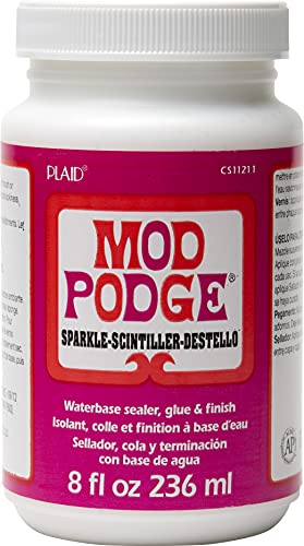 Mod Podge Waterbase Sealer, Glue and Finish (8-Ounce), CS11211 Sparkle Mod Podge