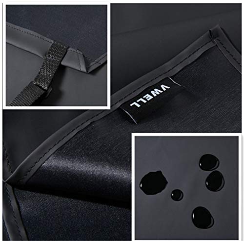 VWELL Rubber Vinyl Waterproof Apron for Men Women, Dishwashing, Chemical Lab Work Apron Butcher Apron PVC Grooming Apron VWELL