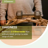 Dtmasao 10 PCS Dowel Rods Wood Sticks Wooden Dowel Rods - 1/2 x 17.5 Inch Unfinished Bamboo Sticks - for Crafts and DIYers DTmasao