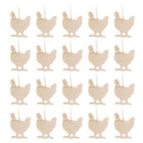 20 Sets Wooden Chicken Cutouts Slices Wooden Hanging Chicken Easter Ornaments Unfinished Hanging Hens Chips with Rope for DIY Painting Craft Easter BESTOYARD