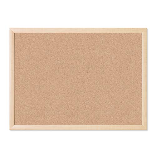 U Brands Cork Bulletin Board, 17'' x 23'' Inches, Birch Wood Frame U Brands