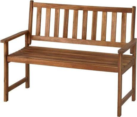 FDW Acacia Wood Outdoor Patio Bench – Durable & Comfortable Garden Seating for Any Space FDW