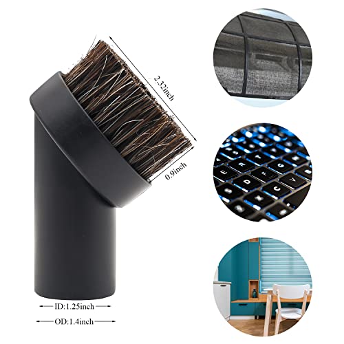 MZY LLC Set of 8 Vacuum Attachments for Shop Vac Accessories 1 7/8" to 1" Vacuum Hose Adapter 1 1/4" Vacuum Floor Brush 1 1/4" Vacuum Brush Flexible MZY LLC