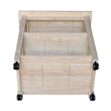 International Concepts Microwave Cart, Unfinished IC International Concepts