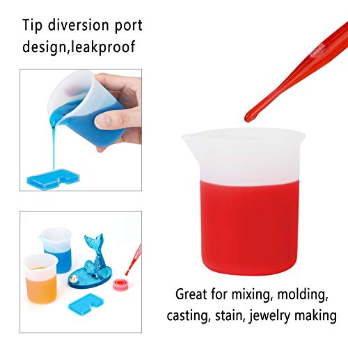 9PCS Silicone Mixing Cups Set, Gartful Resin Casting Tool Kit, DIY Craft Set for Epoxy, 1pcs 700ml Oversize Measuring Cup, 1pcs 250ml Large and 3pcs - WoodArtSupply