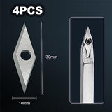 Diraeen 35Pcs Tungsten Carbide Cutters Inserts Set,Lathe Tools for Wood Lathe Turning Tools,Supplied with Screws and Screwdriver Diraeen