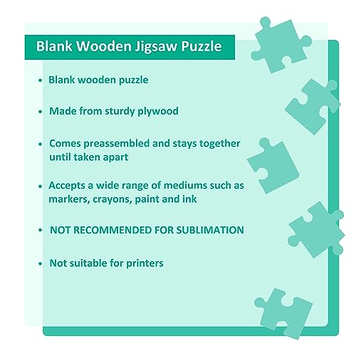 Blank Puzzle Pumpkin Shape with 43 Pieces to Draw on, Blank Wooden Jigsaw Puzzle with Puzzle Tray for Fall Season & Halloween, Custom Puzzle - WoodArtSupply