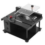 Mini Table Saw, 100W Electric Portable Desktop Circular Saw Household DIY Hobby Table Saw 0-90 Angle Wood Cutting Tools for Woodworking Crafts Ejoyous
