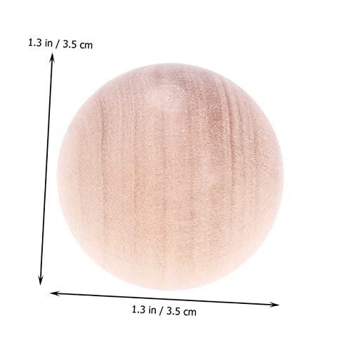 VILLFUL 10pcs Craft Wood Sphere Unfinished Wood Sphere Round Wooden Balls Craft Wood Balls Jewlery Smooth Birch Balls Hand Jewelry Round Ball for VILLFUL