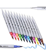 Mr. Pen- Dual Tip Brush Pens, 12 Colors, Art Markers for Kids Adults Coloring Mr. Pen
