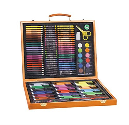 SMSOM Art Supplies, Drawing Art Set, 150 Pieces Wooden Art Set Crafts Drawing Painting Kit, Portable Art Case Art Kit Includes Crayons, Colored - WoodArtSupply