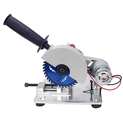 Portable Small Hobby Chop Saw,Portable Tabletop Saw for Crafts, 0-45° Angle and Height Adjustable for Soft Metal, Iron sheet, Wood, Plastic, Aluminum