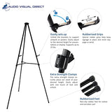 Lightweight Aluminum Telescoping Display Easel, 70 Inches, Black Audio-Visual Direct