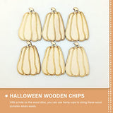 COHEALI Unfinished Wooden Pumpkins Halloween Decor Pumpkin Wooden Cutouts Unfinished DIY Crafts Set with Ropes for DIY Painting Project Hanging COHEALI