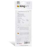 KINGART 250-10 Acrylic Art Paint Brush Set, 10 Round & Flat Brown Nylon Short Handle Brushes for Acrylic, Oil, and Watercolor, Rock Painting, Face KINGART