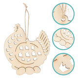 Abaodam 20pcs Rabbit DIY Wooden Easter Egg Cutouts Wood Easter Decor Easter Crafts for Kids Easter Crafts for Adults Chicken Ornament Chick Tree Abaodam