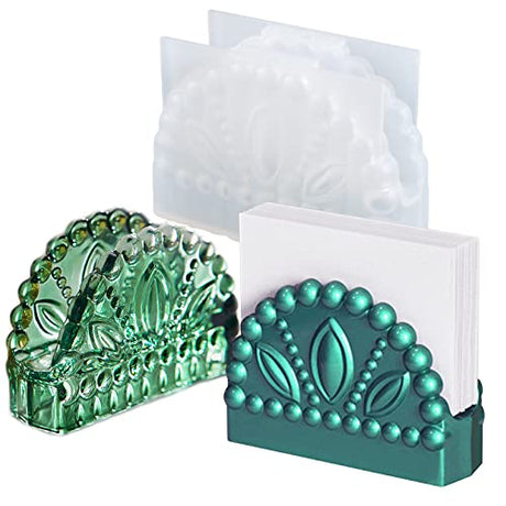 Napkin Holder Silicone Resin Mold Vintage Jewelry Organizer Mold Epoxy Resin Casting Mold DIY Concrete Clay Crafts Making for Kitchen Table Party Wehous