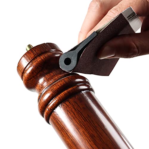 DCT Contour Detail Sanding Grip Pad Wedge Block 8-Pack Set – Flexible Soft Rubber and Foam Sponge Sand Pads Kit for Wood Deadwood Crafted Tools