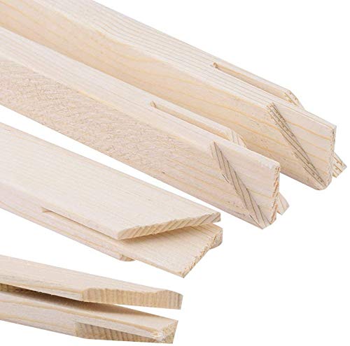 DIY Solid Wood Canvas Frame Kit 16 x20 Inch for Oil Painting & Wall Art - Wooden Art Frames with Thumb Tacks(4 Strips) naspiweiya