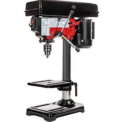 Stark 2.4-Amp 8", Benchtop Drill Press 5-Speed Cast Iron Table Drilling Machine, Black/Red