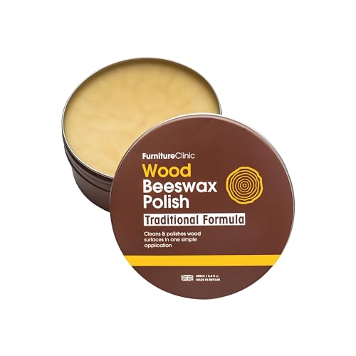 Furniture Clinic Premium Beeswax Polish (6.8oz/200ml) | Condition, Restore, Protect, & Waterproof Wood Furniture, Cabinets, and More | Natural Wax - WoodArtSupply